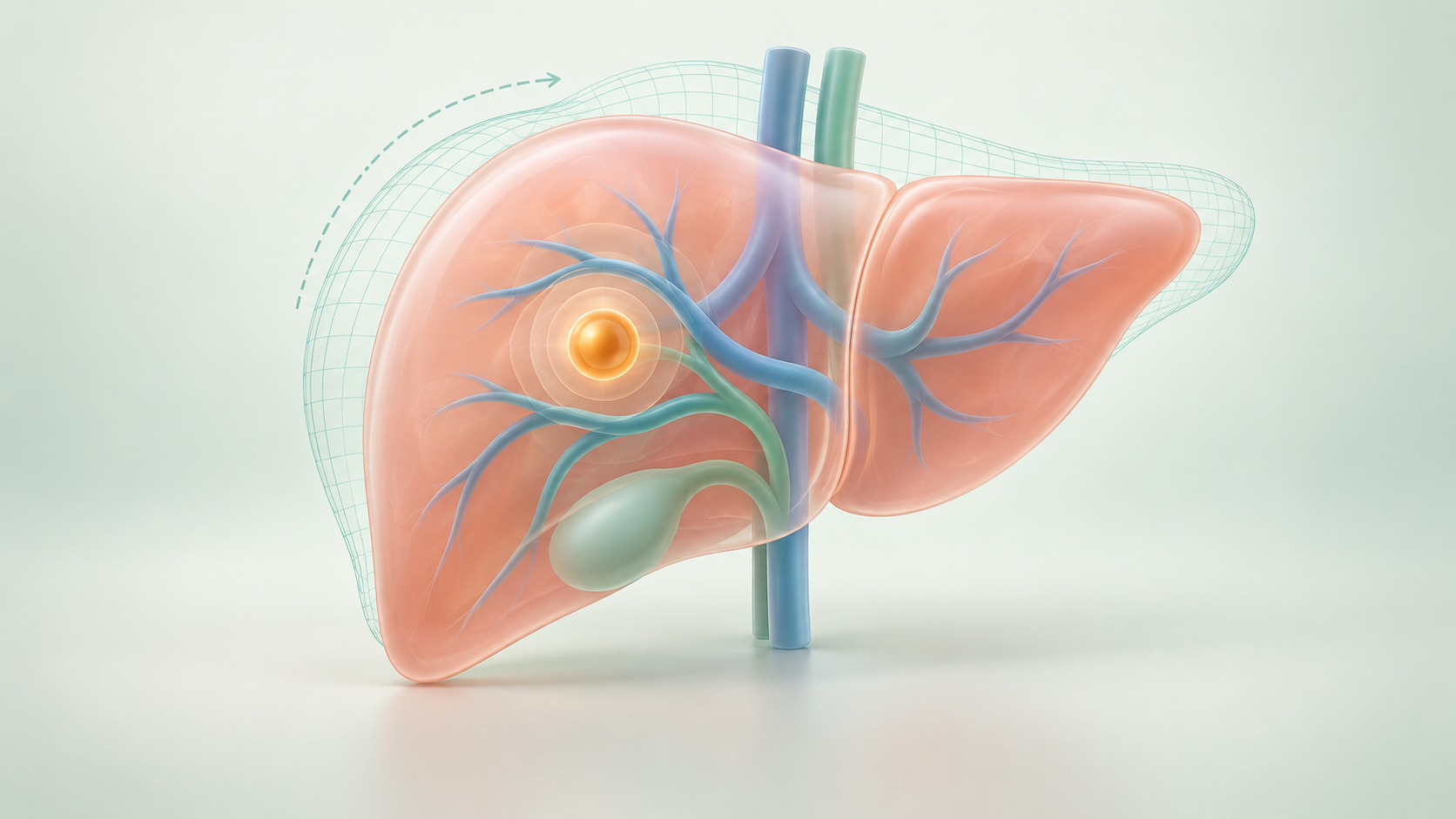 肝脏导航示意 / Liver navigation schematic